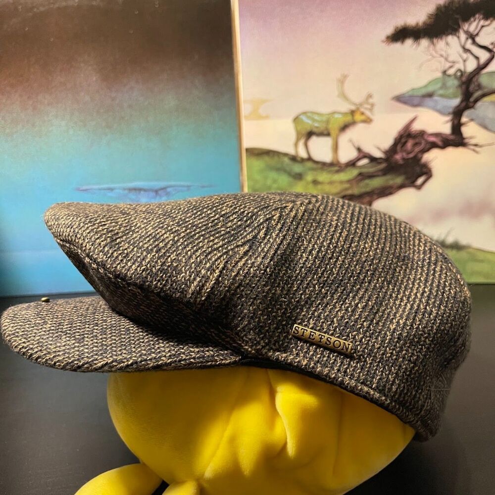 Stetson Driver Cap Herringbone Small/Medium Brownish Gray Hard Cap